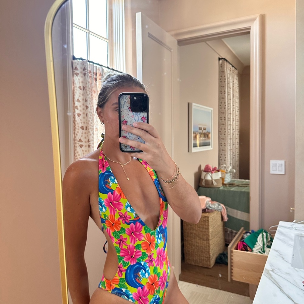 Frankie's Bikinis Floral One Piece
